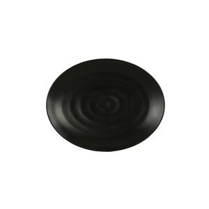 Cal-Mil 24058-118-13 11" Dia. x 1"H Black Melamine Hand Thrown Platter - 6 Each