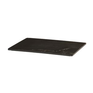 Cal-Mil 24407-1012-124 10.75in x 13.5in x 0.5"H Black Marble Melamine Tray - 6 Each 