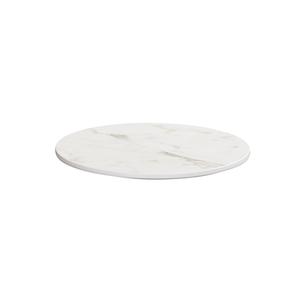 Cal-Mil 24409-8-81 8.75in Dia. x 0.75"H White Marble Melamine Tray - 6 Each 