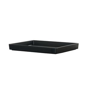 Cal-Mil 26110-1012-13 Hudson 13.25" x 10.5" x 1.5"H Matte Black Raised Rim Tray