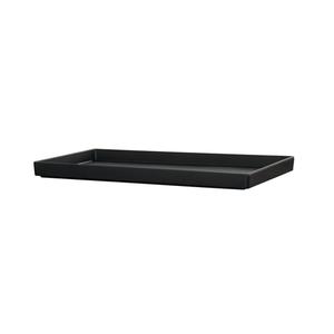 Cal-Mil 26110-1220-13 Hudson 21.5" x 13.25" x 1.5"H Matte Black Raised Rim Tray