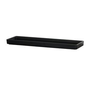 Cal-Mil 26110-206-13 Hudson 21.5in x 6.75in x 1.5"H Matte Black Raised Rim Tray 