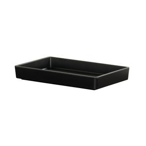 Cal-Mil 26110-610-13 Hudson 10.5in x 6.5in x 1.5"H Matte Black Raised Rim Tray 
