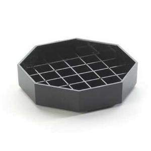 Cal-Mil 308-4-13 Classic 4in x 4in Black Octagon Drip Tray - 1dz 