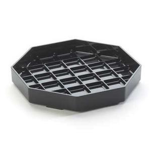 Cal-Mil 308-6-13 Classic 6in x 6in Black Octagon Drip Tray - 1dz 