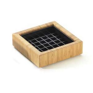Cal-Mil 330-4-60 Bamboo 4in x 4"H Square Drip Tray - 6 Each 