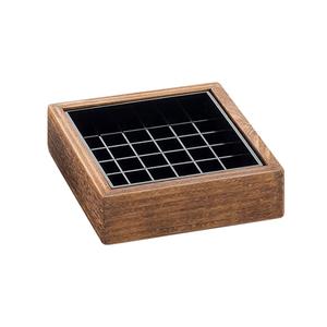 Cal-Mil 330-4-99 Madera 4in x 4in Rustic Pine Square Drip Tray - 6 Each 