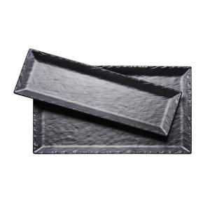 Cal-Mil 3459-2113-65M 21" x 13" x 1"H Black Melamine Platter - 3 Each