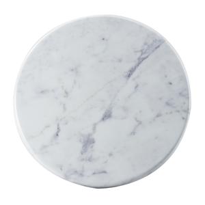 Cal-Mil 3656-12-81M 12" Dia. x 0.75"H White Marble Melamine Serving Tray