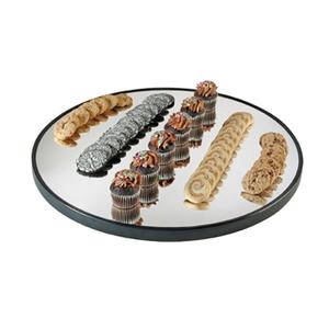 Cal-Mil RR240 Gourmet 24in Dia. x 1"H Mirror Acrylic Display Tray 