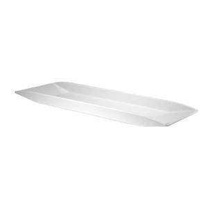 Cal-Mil SR152 Sierra 23" x 7" x 1"H White Melamine Stackable Platter