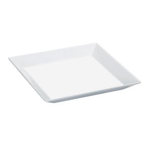 Cal-Mil SR252 11" x 11" x 1"H White Melamine Square Platter - 3 Each