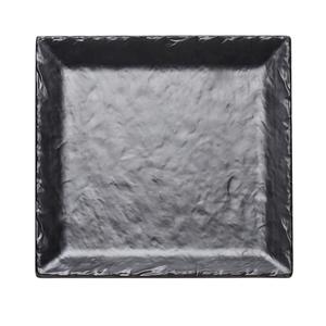 Cal-Mil SR252-65M 11.5" x 11.5" x 1"H Black Melamine Square Platter - 3 Each
