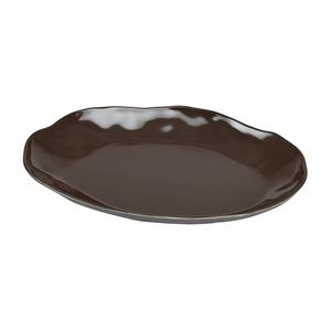 Cal-Mil 22306-912-101 Marin 12" x 9" Cinder Melamie Oval Platter - 6 Each