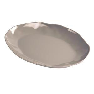 Cal-Mil 22306-912-102 Marin 12" x 9" Ash Grey Melamine Oval Platter - 6 Each