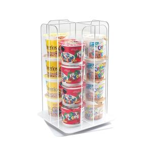 Cal-Mil 1539-12 10in x 10in Clear Acrylic Revolving Cereal Cup Dispenser 