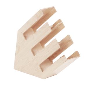 Cal-Mil 2048-3-71 Blonde 17in x 4.5in Dark Oak Wood Angled Cups/Lids Organizer 