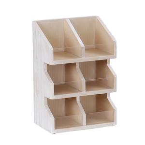 Cal-Mil 22455-6-113 Newport 11in x 7in White-Washed Pine Wood Condiment Organizer 