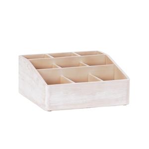 Cal-Mil 22456-113 Newport 12in x 12in x 5.5in Pine Wood Condiment Organizer 