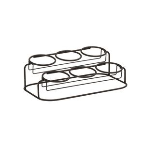 Cal-Mil 22601-16-13 Madison 16" x 9.25" x 6"H Black Condiment Organizer