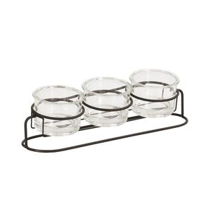 Cal-Mil 22602-32-13 Madison 6in x 5in x 4.5"H Black Condiment Organizer 