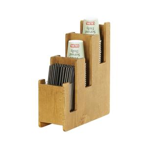Cal-Mil 23187-99 Madera 5" x 16" x 12"H 3-Tier Wood Cup & Lid Organizer