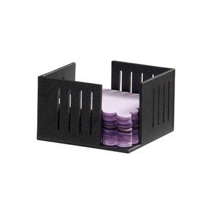 Cal-Mil 28504-13 Classic 5.25in x 5.25in x 3.5"H Black Plastic Napkin Organizer 
