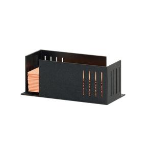 Cal-Mil 28505-13 Classic 8.5in x 4.5in x 3"H Black Plastic Napkin Organizer 