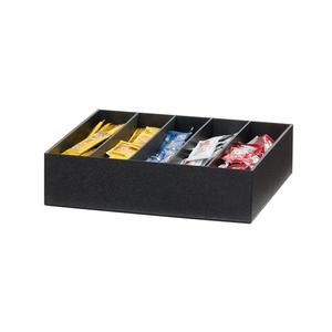 Cal-Mil 28512-13 Classic 12.3inx10.4inx 3.3"H Black Plastic Condiment Organizer 