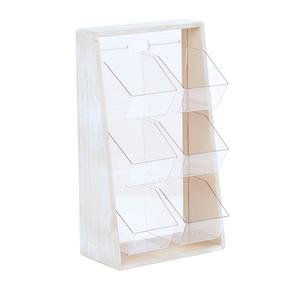 Cal-Mil 3569-6-113 Newport 6.5" x 12" x 20.5"H White Pine Wood Condiment Holder