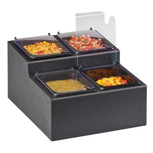 Cal-Mil 3687-13 13.75" x 16.25" x 9"H Black Plastic Bar Condiment Holder