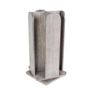 Cal-Mil 378-110 Aspen 9in x 9in x 18.5"H Gray Pine Wood Cup & Lid Organizer 