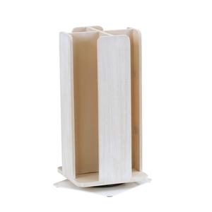 Cal-Mil 378-113 Newport 9" x 9" x 18.5"H White Pine Wood Cup & Lid Organizer