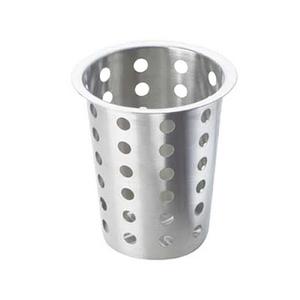Cal-Mil 1017-39 4.5"Dia.x 5.5"H Stainless Steel Perforated Flatware Holder 