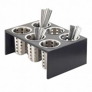 Cal-Mil 1425-6-96 Midnight Bamboo 16in x 11in x 6"H Flatware Organizer 