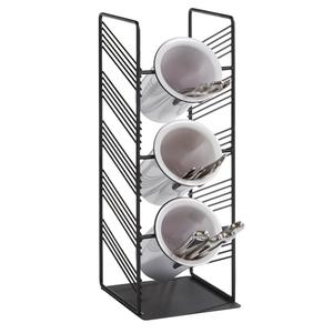 Cal-Mil 4105-13 Portland 6.75" x 7.75" x 19"H Black Wire Flatware Holder