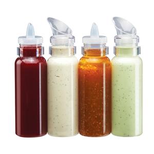 Cal-Mil 3300-28 2.5in Dia. x 10"H Clear Polycarbonate Dressing Bottle- 4 Each 