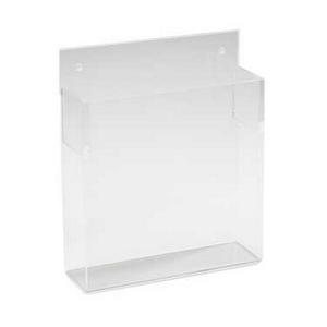 Cal-Mil 291 9.25" x 3" Clear Acrylic Wall Mount Menu Rack - 2 Each