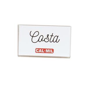 Cal-Mil 22334-32 3.5in x 2in Card Holder with Double Stick Tape - 6 Each 