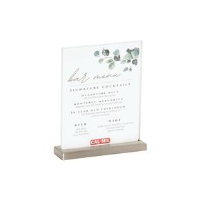 Cal-Mil 22385-811-55 Modern 9.25" x 2.6" Stainless Steel Sign Holder - 3 Each