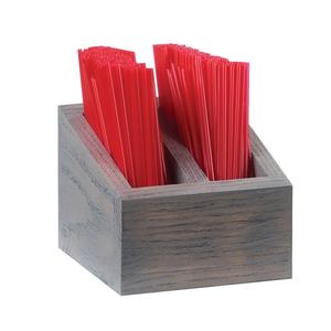 Cal-Mil 3308-83 Ashwood 5in x 5in x 5.5"H Gray Oak Stir-Stick Holder 