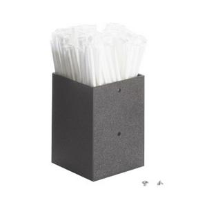 Cal-Mil 787-13 Classic 4.25" x 4.25" x 6"H Black Straw Holder - 4 Each