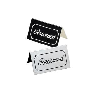 Cal-Mil 273-1 5" x 3"H Red/White Plastic Countertop "Reserved" Sign