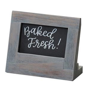 Cal-Mil 3818-23-83 Ashwood 5.5in x 2.5in x 4.5"H Gray Oak Tabletop Chalkboard 
