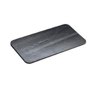 Cal-Mil 1522-712-65 12" x 7" Slate Black Rectangular Serving Stone - 6 Each