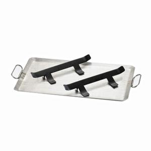 Cal-Mil 1362 22.75" x 13.75" Pressed Iron Rectangular Griddle w/ Brackets