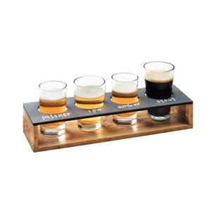 Cal-Mil 3480-99 Madera 13" x 4" x 2.5"H Rustic Pine Taster Caddy - 6 Each