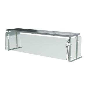 Advance Tabco NSGC-15-5WELL Sleek Shield 77.75" Cafeteria Style Food Shield w/ Top Shelf