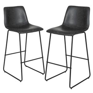 Flash Furniture 2-ET-ER18345-30-GY-GG Gray Bar Bar Height Bar Stool - Set of 2