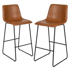 Flash Furniture 2-ET-ER18345-30-LB-GG Light Brown Bar Height Bar Stool - Set of 2